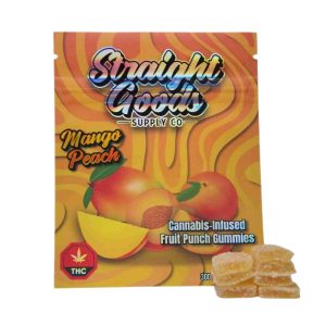Straight Goods 500mg THC Gummies Mango Peach