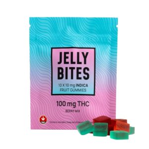 Regular Strength Jelly Bites (100 mg THC) – Berry Mix * Indica *