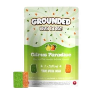 Grounded High Dose Bricks – Citrus Paradise 2000mg Gummies